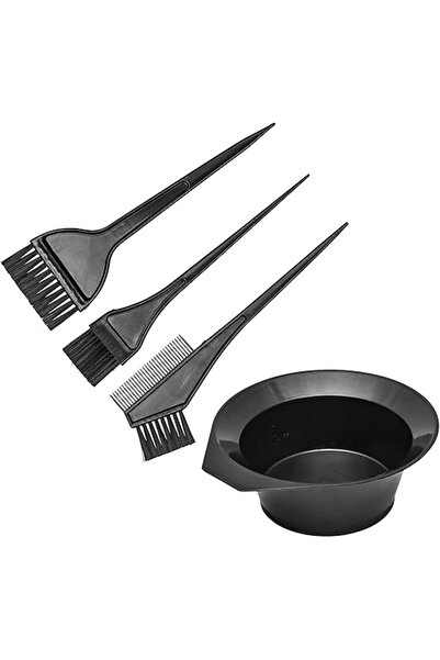 Twinkle Mart Hair Color Brushes 4pc Set with Mixing Bowl & Ear Caps - Dye Tint Tool Kit