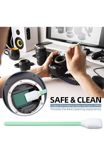 Generic مسحات تنظيف سيوسي، مسحات إسفنجية للطابعات والكاميرات والعدسات البصرية والإلكترونيات (100 قطعة)