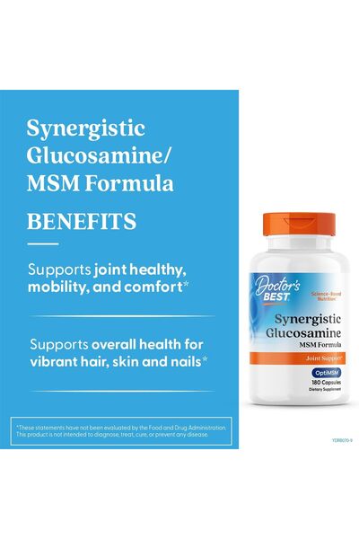 Doctor's Best Synergistic Glucosamine MSM Formula Capsules - 180