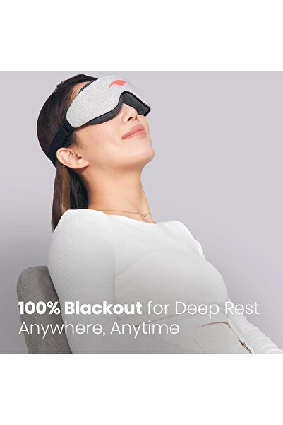 Manta Sleep Slim Mask - Ultra-Lightweight Blackout Eye Mask (Grey)