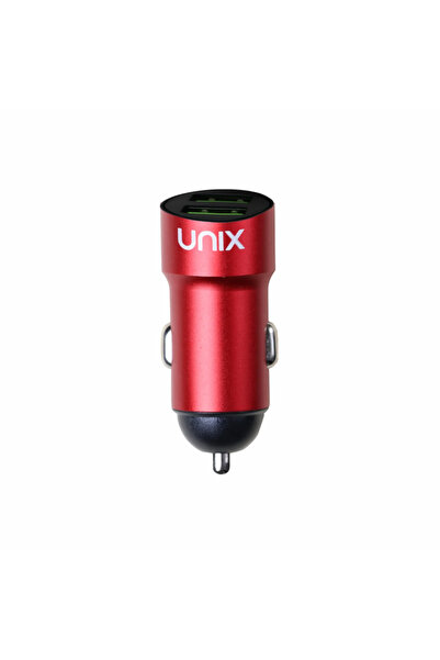 unix International Unix UX-C55 | 25W Dual USB Fast Charging Car Dock with Smart IC & Stylish Metal Finish