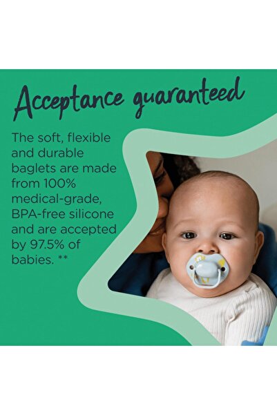 tommee tippee 0-6 Months Closer to Nature 2 Orthodontic Soothers