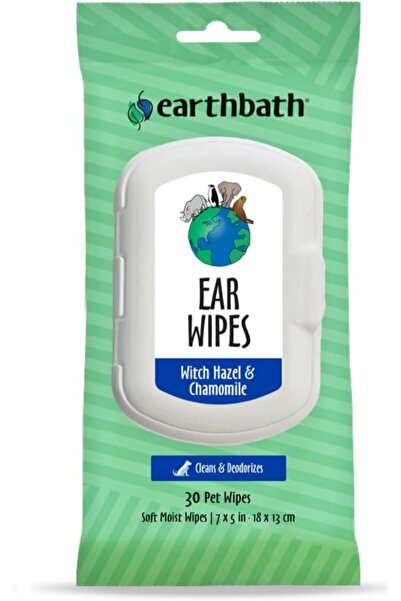 Earthbath مناديل أذن طبيعية خاصة، بيضاء، 25 قطعة