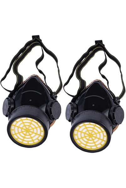 Bmb أدوات قناع أمان بخرطوشة واحدة - جهاز تنفس قابل لإعادة الاستخدام من قطعتين