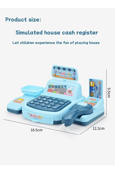 Generic Smart cashier toy with calculator, playhouse cash register with lights and music
