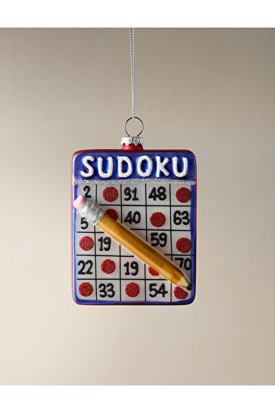 Marks & Spencer Cam Asmalı Sudoku Yılbaşı Ağaç Süsü