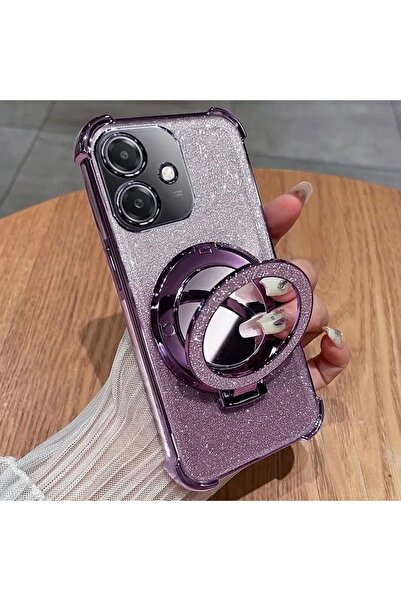 Generic Glitter Case for Vivo V60 Lite 5G，Sparkly Stand，Makeup Mirror，Magnetic Gradient V 60 Lite 5G Cover