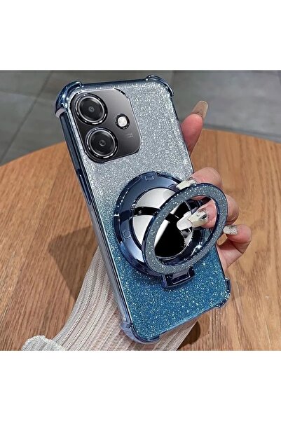 Generic Glitter Case for Vivo V60 Lite 5G，Sparkly Stand，Makeup Mirror，Magnetic Gradient V 60 Lite 5G Cover