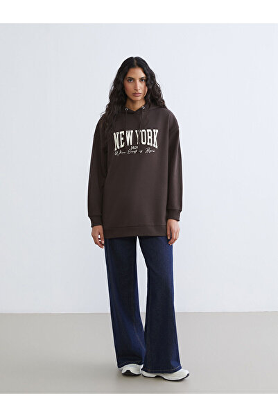 LC Waikiki Γυναικεία κουκούλα Vizyon New Season New York με τύπωμα