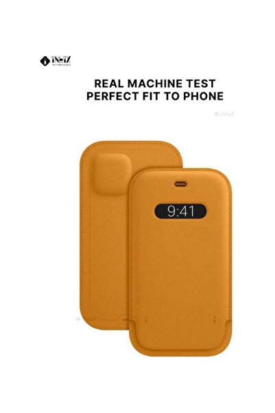 ineix Compatible Leather Sleeve Cover With Card Holder For Apple iPhone 12 Pr...