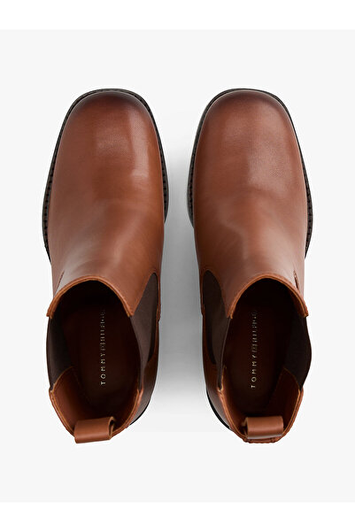 Tommy Hilfiger Leather Square Toe Chelsea Block Heels