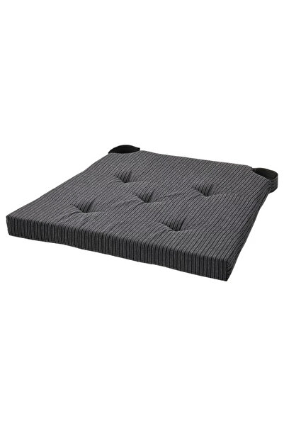 IKEA Ecru chair cushion 35/42X40X4 cm Velcro tape, cotton