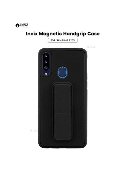ineix 3-in-1 Magnetic Wrist Strap Hand Grip with Stand Case Cover for Samsung Galaxy A20s