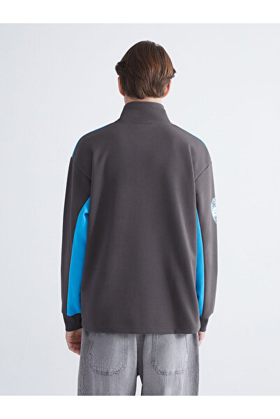 LC Waikiki Ανδρικό φούτερ Ford με τύπωμα ψηλός λαιμός