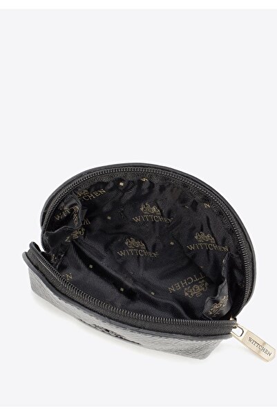 Wittchen Women's Leather Coin Purse, Semicircular, Black, Leather