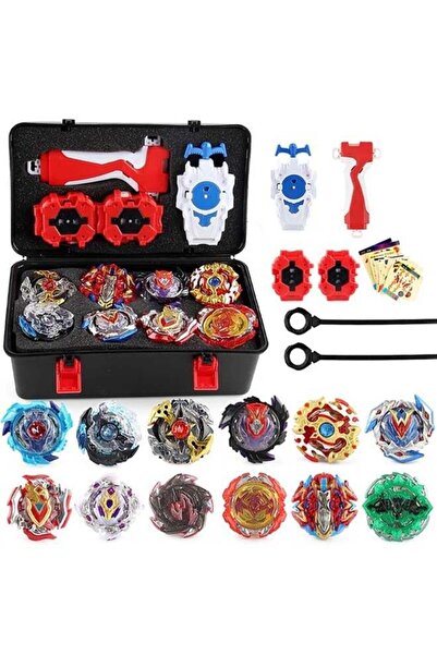 fulina Gyro Battle Spinner Set, Children's Spinning Top Toy Gift, for Children from 6 Years 12 Pieces