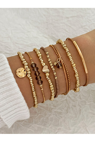 Take Two By Styli مجموعة من 7 أساور متنوعة من الخرز