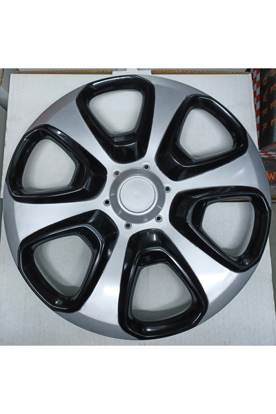 Universal 15"inç Çift Renk Jant Kapağı 4'lü Takım Amblem Hediyeli