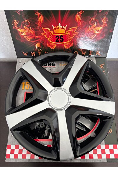 Universal 14"inç Her Araca Uyumlu Çift Renk Jant Kapağı 4'lü Takım