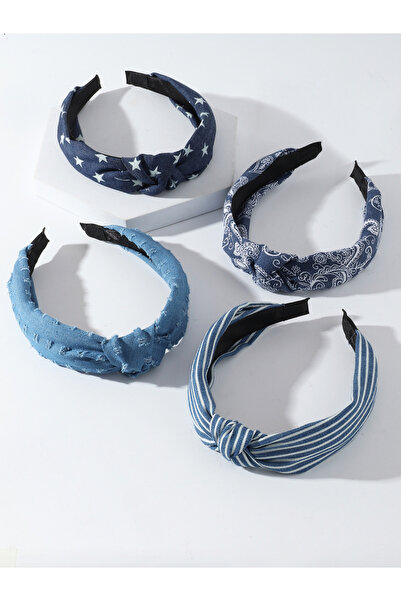 Take Two By Styli Set of 4 - Printed Twist Headband