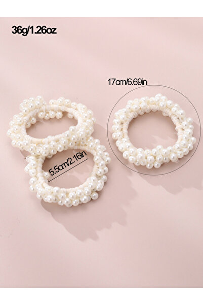 Take Two By Styli Set of 3 - Faux Pearl Hair Tie