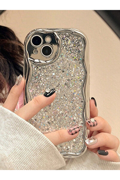 Take Two By Styli Silver Embellished Back iPhone Case