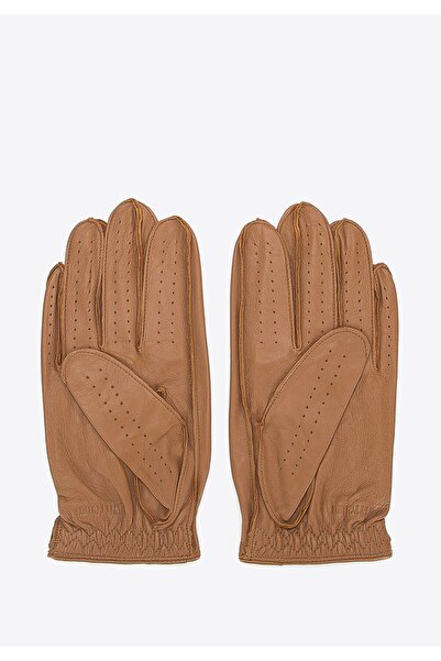 Wittchen Mănuși de șofat pentru bărbați, negre, piele naturală, cămâi, piele