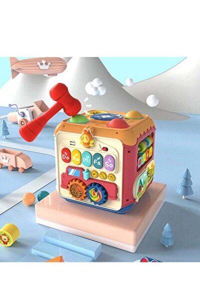 fulina Baby Puzzle, Children's Six Sided Drum Toys, Multi-functional, ABS Material, Great Gifts for Baby
