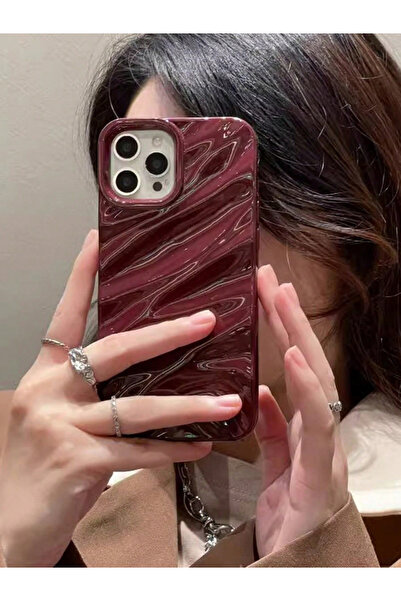 Take Two By Styli Burgundy iPhone Case with Textured Design