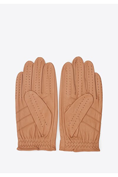 Wittchen Men's driving gloves made of full grain leather, camel, leather