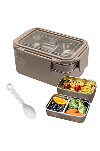 fulina Bento Lunch Box for Adults kids, Stainless Steel Meal Box, Reusable Leakproof for Microwave Ovens