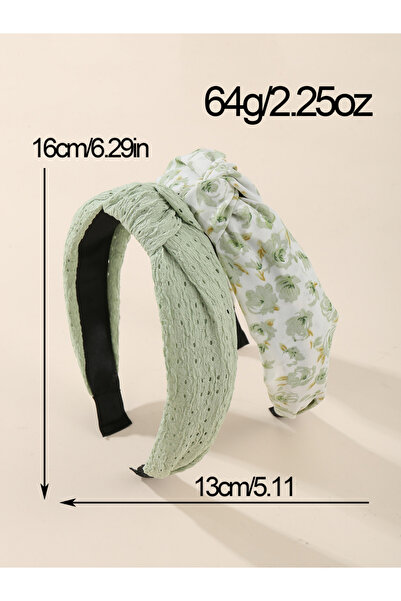 Take Two By Styli Set of 2 - Green Knot Detail Headband