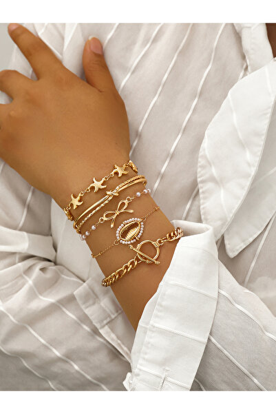 Take Two By Styli مجموعة من 5 أساور متنوعة مزينة بفيونكة