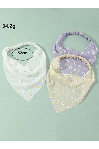 Take Two By Styli Set of 3 - Floral Printed Triangle Headscarf