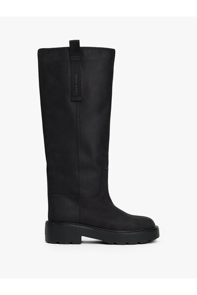 Tommy Hilfiger Leather Knee High Cleat Boots