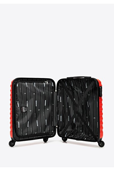 Wittchen Men's Cabin Suitcase made of ABS with a geometric pattern, red, red ABS