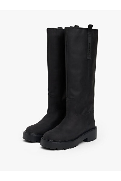 Tommy Hilfiger Leather Knee High Cleat Boots