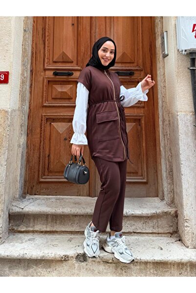 Moda Krash Vest and Pants Combination 2-Piece Set