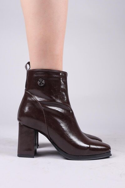Birikon Lucapa Round Buckle Heeled Boots Brown