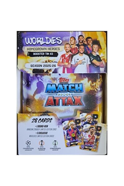 TOOP TOOLS Joc de cărți - Booster Tin #3 Sezonul 2025/26 Match Attax - Topps