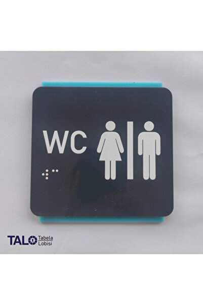 Tabela Lobisi Kapı isimliği - WC - Pleksi - Yönlendirme Tabelası Levhası - Kişiselleştirilebilir