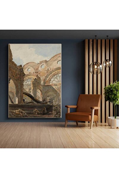 TosbArt Richard Parkes Bonington Mimari Kalıntılar Antik Sanat Kanvas Tablo R...