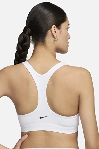 Nike Dri-Fit Swoosh Graphic Light Support Bra Дамски спортен сутиен Бял