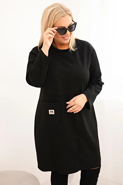 UniqueStore.ro Plus size black dress with loose fit