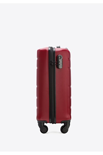 Wittchen Men's ABS cabin suitcase, grooved red, red ABS