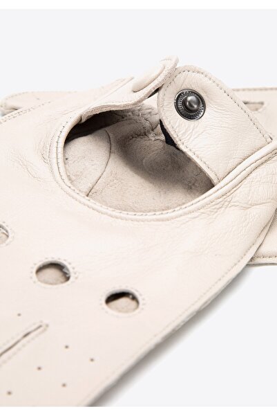 Wittchen Men's Leather Car Gloves Cream Leather