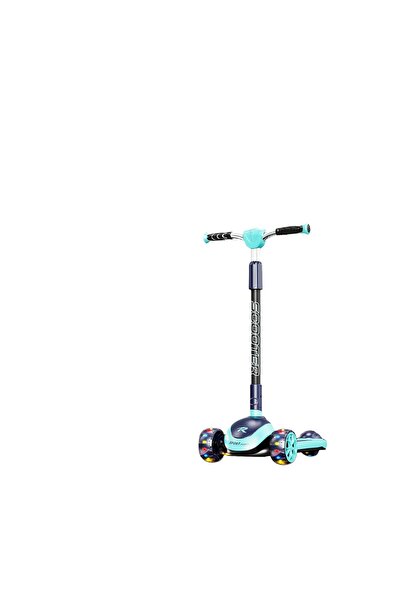 My modern game A stylish, adjustable, and foldable three-wheeled scooter for children with pink, red, and blue LED lights on wheels.