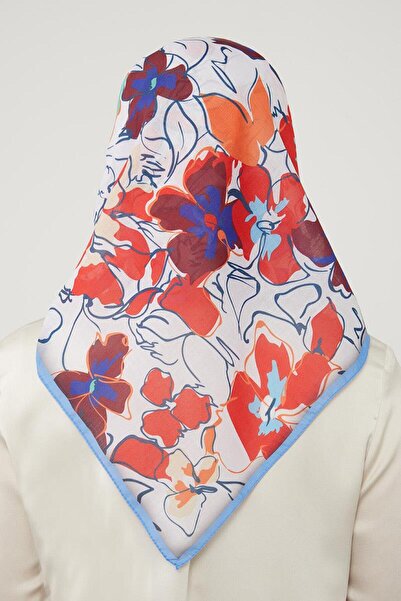 Levidor Μαλακό βαμβακερό κασκόλ με μοτίβο μπλε τριφύλλι