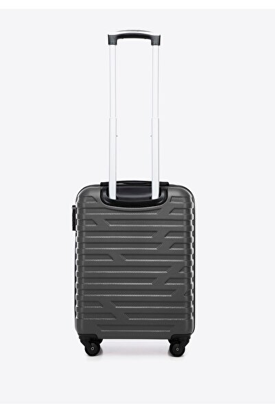 Wittchen Men's cabin suitcase made of ABS with a geometric pattern, graphite, graphite ABS