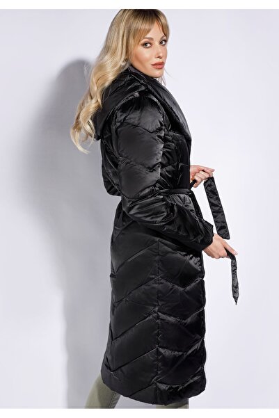 Wittchen Women's Down Coat with Hood Black Nylon